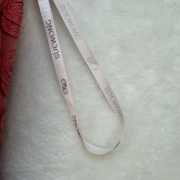 Sue Wong Cocktail Sheath Dress Coral Lace Soutache Sleeveless Wedding Guest - Picture 6 of 14